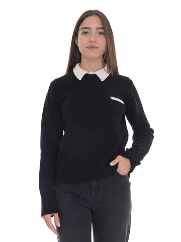 Polo Nero-beige Vanisé Donna