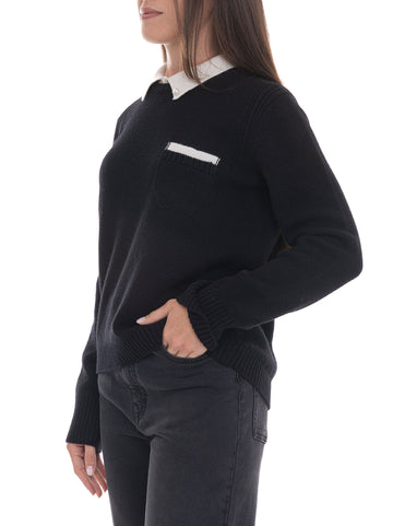 Polo Nero-beige Vanisé Donna
