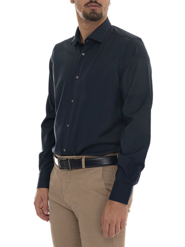 Camicia classica da uomo Blu Vincenzo De Lauziers Uomo