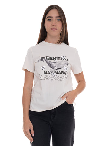 T-shirt Bianco Weekend Max Mara Donna