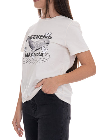 T-shirt Bianco Weekend Max Mara Donna