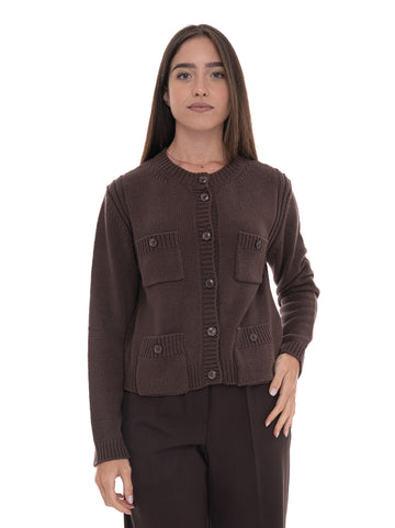 Cardigan Marrone Weekend Max Mara Donna