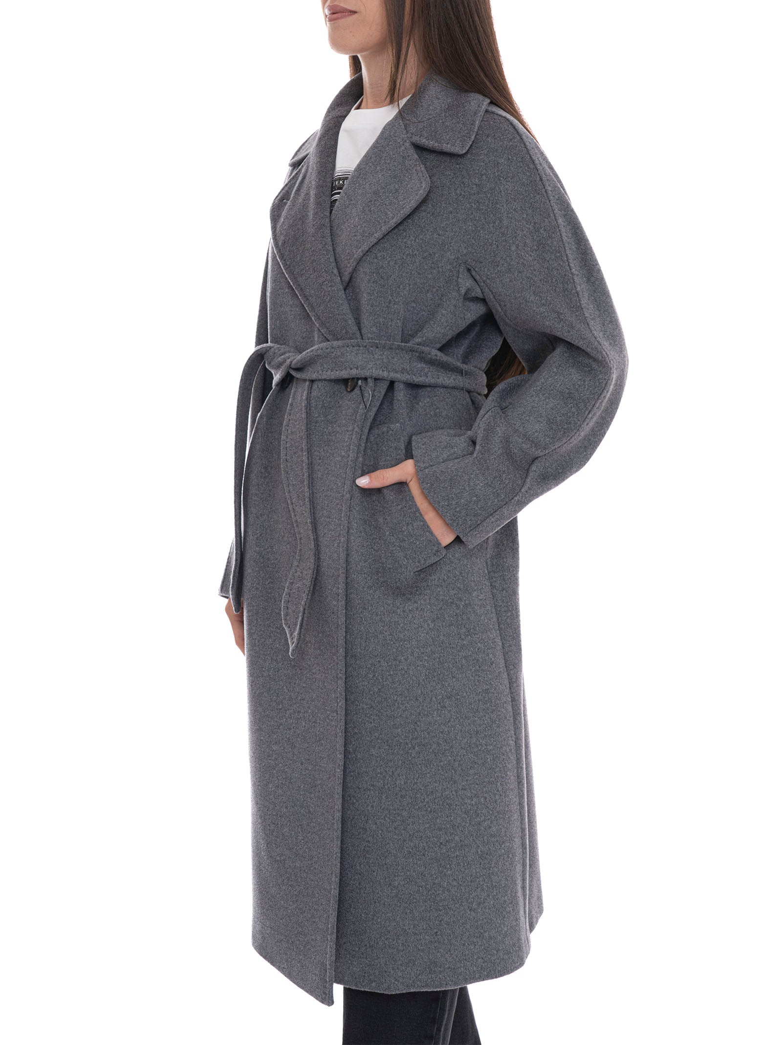 Weekend Max Mara Women's Resina Wool Coat in Grey - Scaglione Ischia