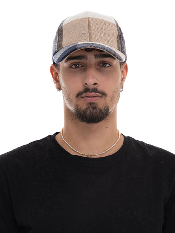 Cappello Beige-blu Woolrich Uomo