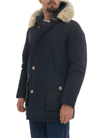 Woolrich Men's Artic Parka Hooded Jacket Blue