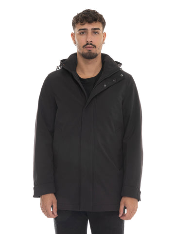 Giaccone Soft shell barrow Nero Woolrich Uomo