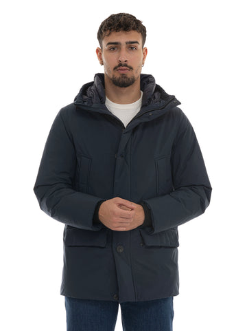 Woolrich Men's Cloud Arctic Parka Hooded Jacket Blue