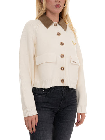 Cardigan Ecrù Barbour Donna