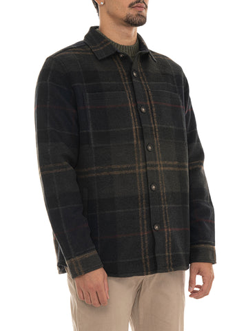 Over shirt Verde-blu Barbour Uomo