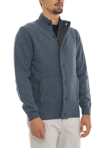 Cardigan Denim Barbour Uomo