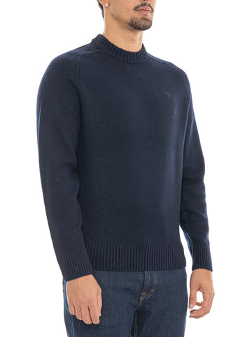 Maglia girocollo Blu Barbour Uomo