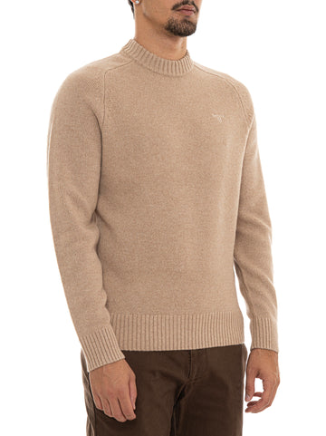 Maglia girocollo Beige Barbour Uomo
