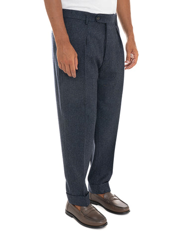 Pantalone modello chino CHIAIA Blu Berwich Uomo