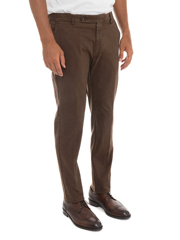 Pantalone modello chino MORELLO Marrone Berwich Uomo