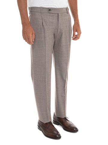 Pantalone modello chino XRETROLONG Marroncino Berwich Uomo