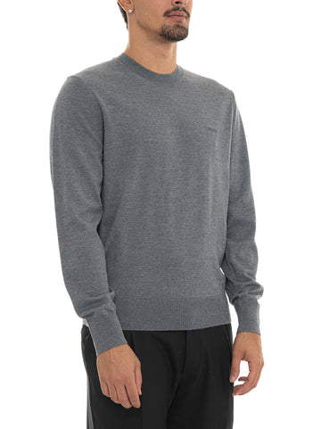 Pullover girocollo  H-LENO Grigio medio BOSS Uomo