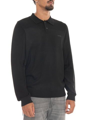 Polo Nero BOSS Uomo