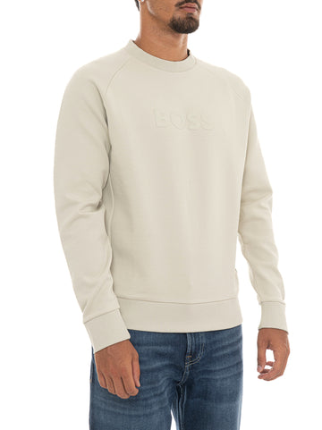 Felpa Beige BOSS Uomo