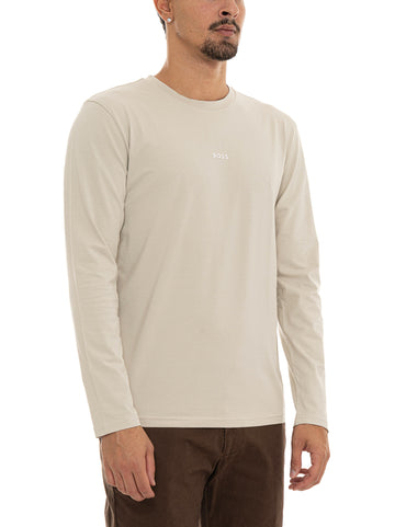 T-shirt girocollo TCHARK Beige BOSS Uomo