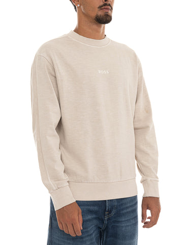 Felpa Beige BOSS Uomo