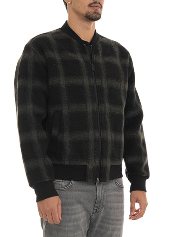 Giubbino bomber ZE-CHECKBOMBER Nero BOSS Uomo