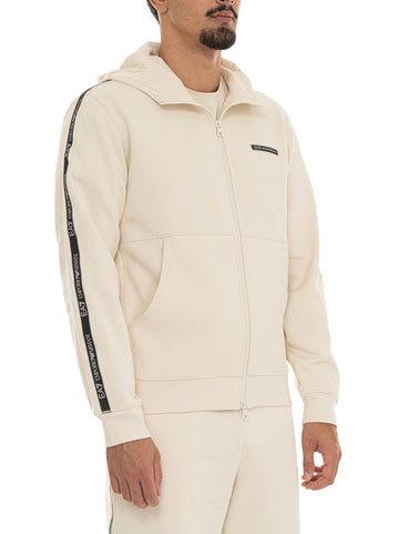 Felpa Latte EA7 Uomo
