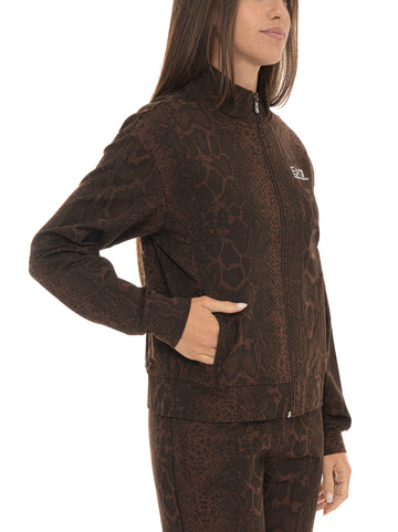 Felpa Marrone EA7 Donna