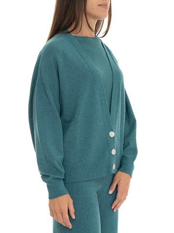 Cardigan Turchese Fairly Donna