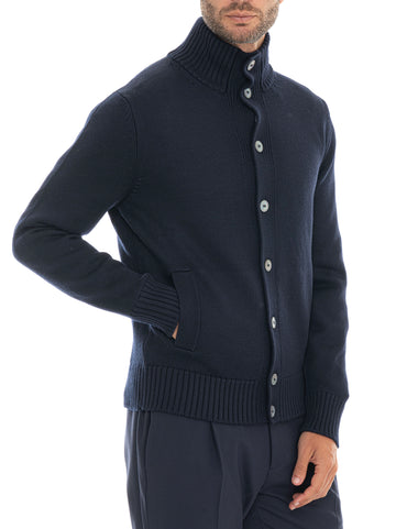 Cardigan bottoni Blu Gran Sasso Uomo