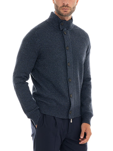 Cardigan in lana Denim Gran Sasso Uomo