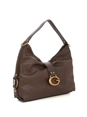 Borsa a spalla Camden large Marrone Guess Donna