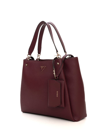 Borsa a spalla  lorella girlfriend tote Bordeau Guess Donna
