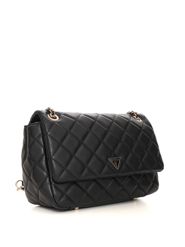 Borsa rettangolare media Juliet convertible xbody flap Nero Guess Donna