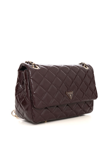 Borsa rettangolare media Juliet convertible xbody flap Bordeau Guess Donna