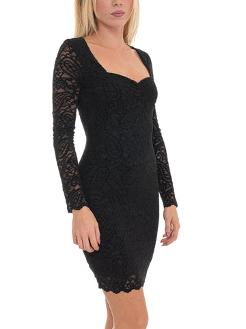 Abito in pizzo  ls square nk desiree Nero Guess Donna