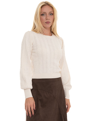 Maglia girocollo Joanna Bianco Guess Donna