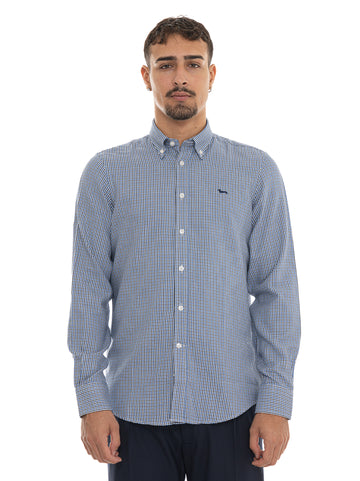 Camicia Blu-nero Harmont & Blaine Uomo