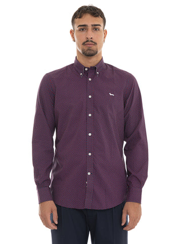 Camicia Blu-bordeau Harmont & Blaine Uomo