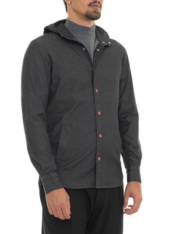 Felpa Denim grigio Kiton Uomo