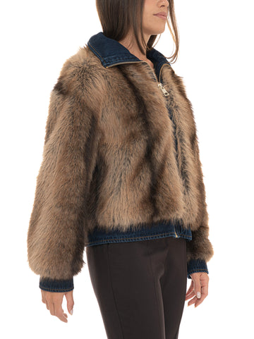 Giubbino in pelliccia Marrone Liu Jo Donna