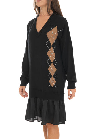Abito in maglia Nero-beige Liu Jo Donna