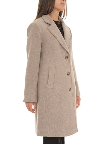 Cappotto 3 bottoni Beige Liu Jo Donna