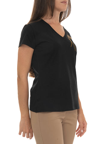 T-shirt Nero Liu Jo Donna