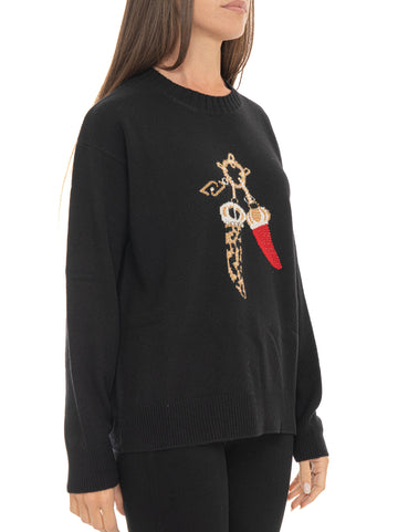 Maglia in lana Nero Liu Jo Donna