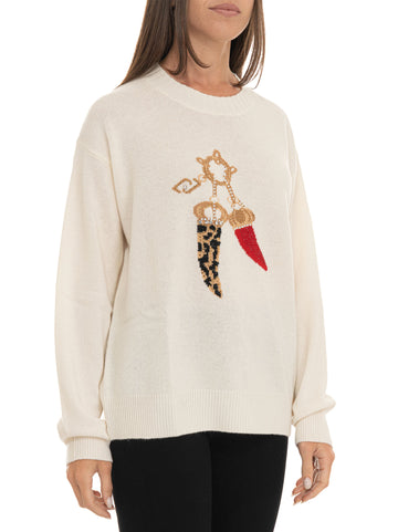 Maglia in lana Bianco Liu Jo Donna