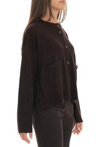 Cardigan corto in maglia Marrone Liu Jo Donna