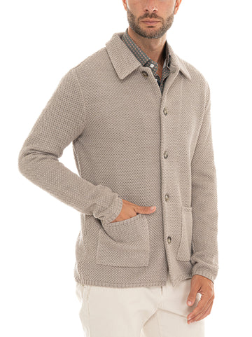 Giacca in maglia Beige Paoloni Uomo