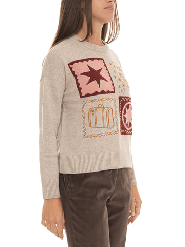 Maglia in lana Pbbdisco Beige Pennyblack Donna