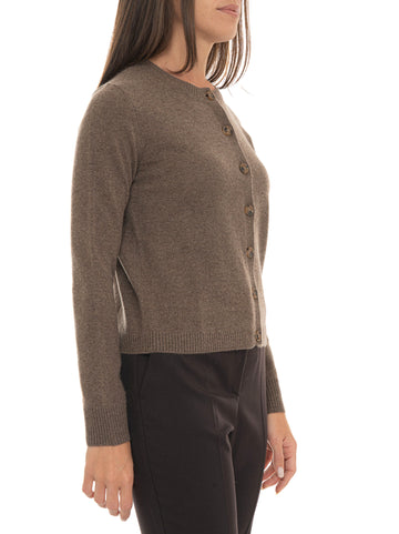 Cardigan in cashmere Pbkblasone Fango Pennyblack Donna