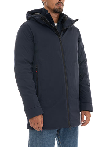 Giaccone con cappuccio  METIDESRTRGRS02 Blu Peuterey Uomo